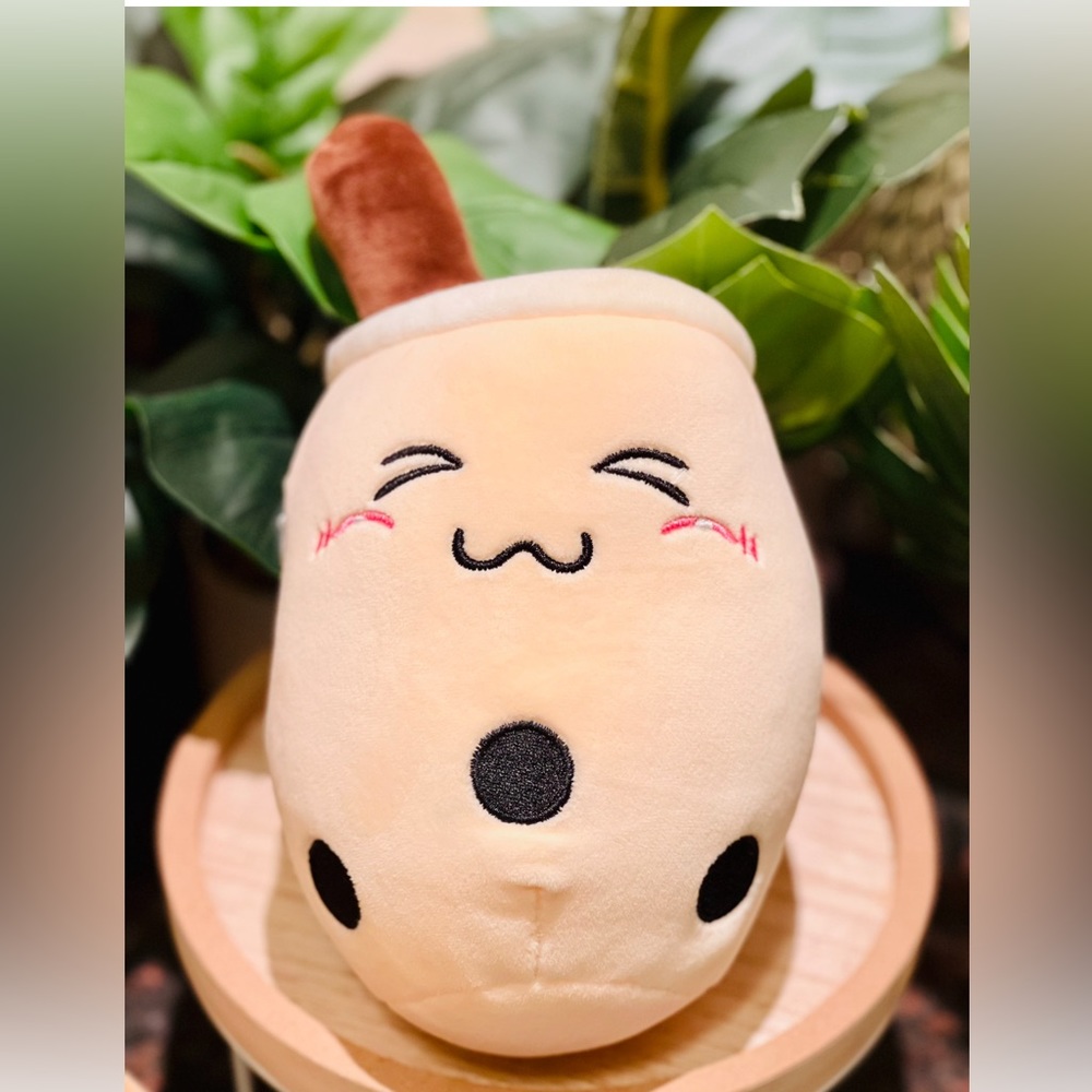 Boba Milk Tea Soft Plush/ Stuffy Light beige/ Tan Color